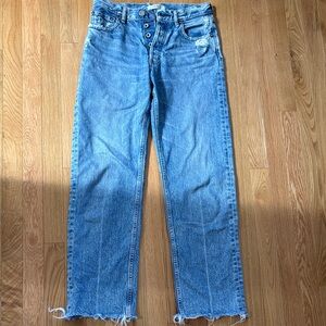 Moussy Vintage Blue Button-Fly Jeans